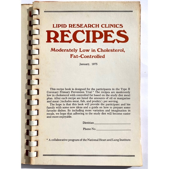 Lipid Research Clinics Recipes Moderately Low in Cholesterol Fat-Controlled - Picture 3 of 4